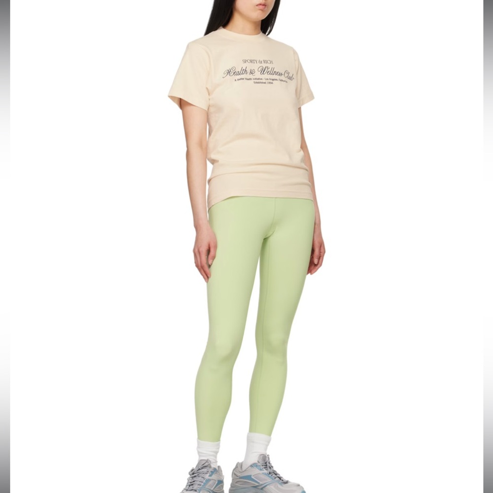 SPORTY & RICH Green Runner Script Leggings - Picture 4 of 6